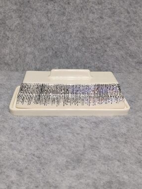 Thyme & Table Ceramic Butter Dish Black Contemporary Stoneware Covered Lid